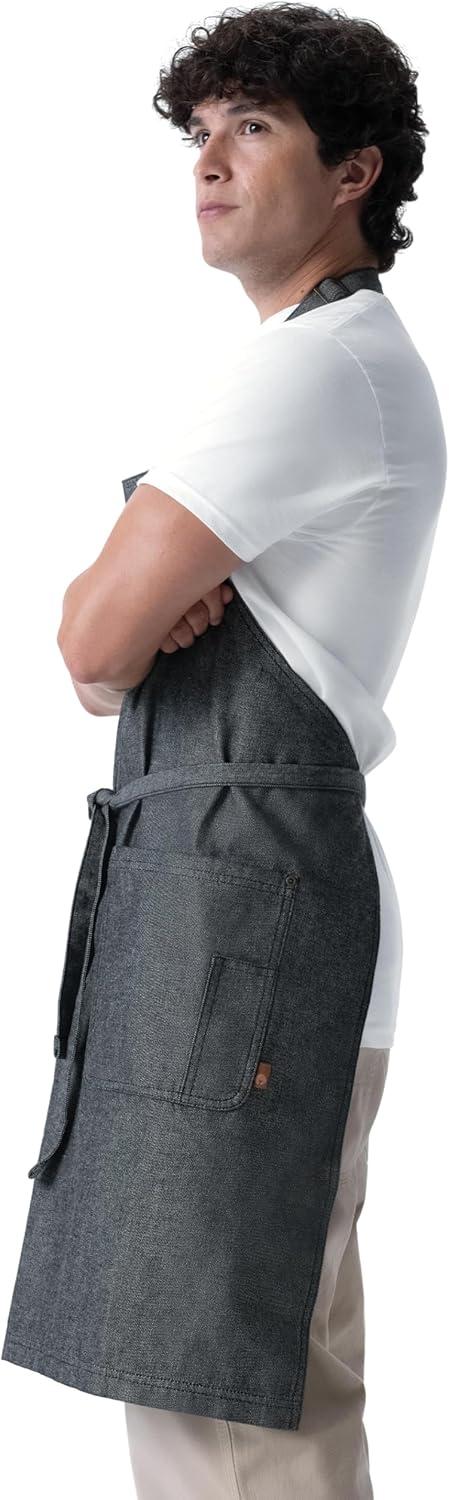 imageChef Works Unisex Utility Bib ApronBlack Natural