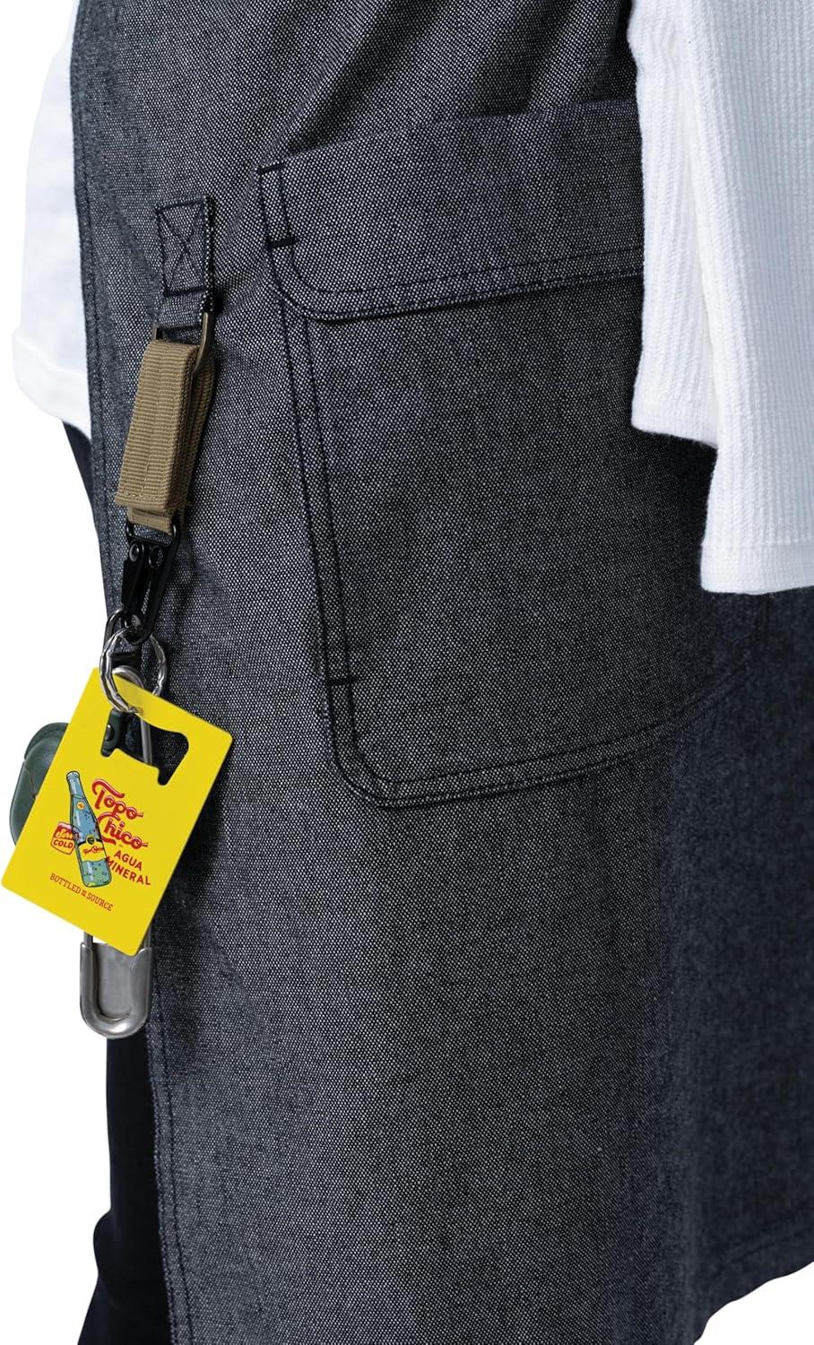 imageChef Works Unisex Utility Bib ApronBlack Natural