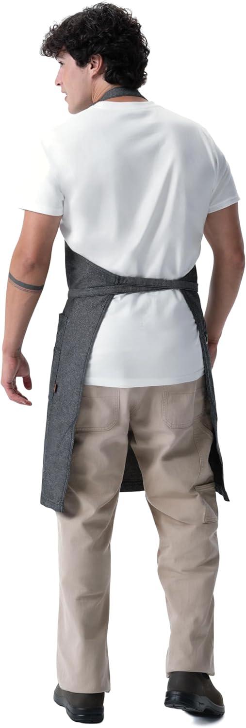 imageChef Works Unisex Utility Bib ApronBlack Natural