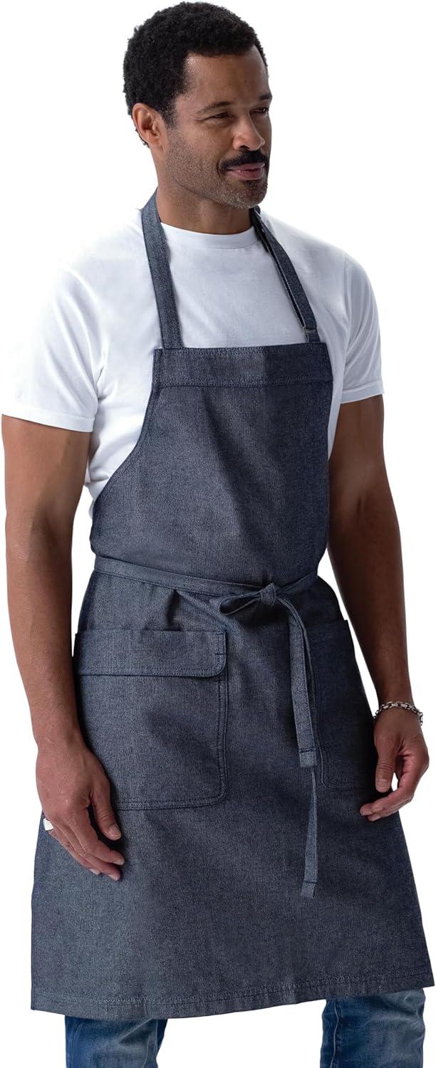 imageChef Works Unisex Utility Bib ApronNavy Natural