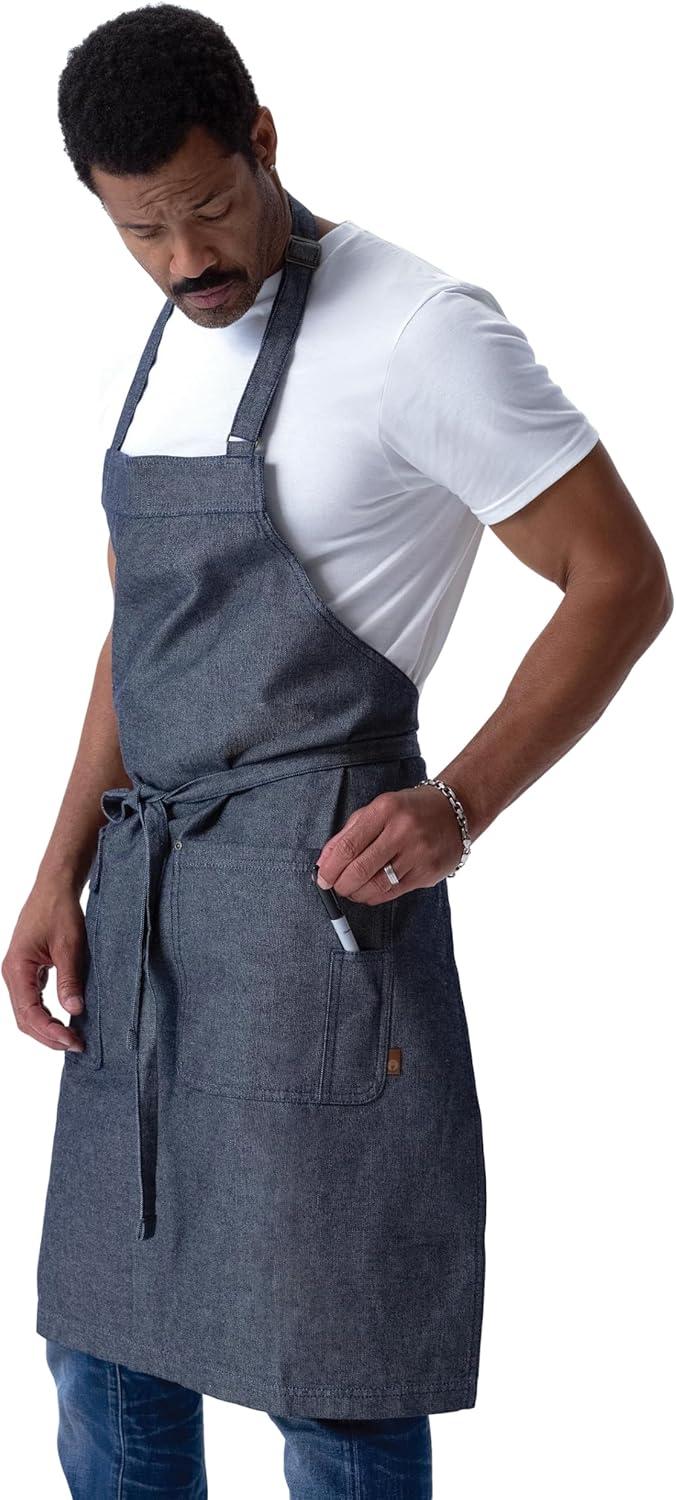 imageChef Works Unisex Utility Bib ApronNavy Natural