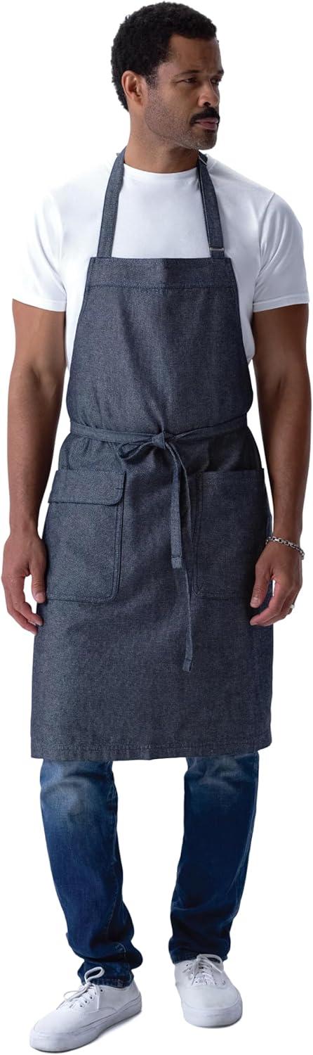 imageChef Works Unisex Utility Bib ApronNavy Natural