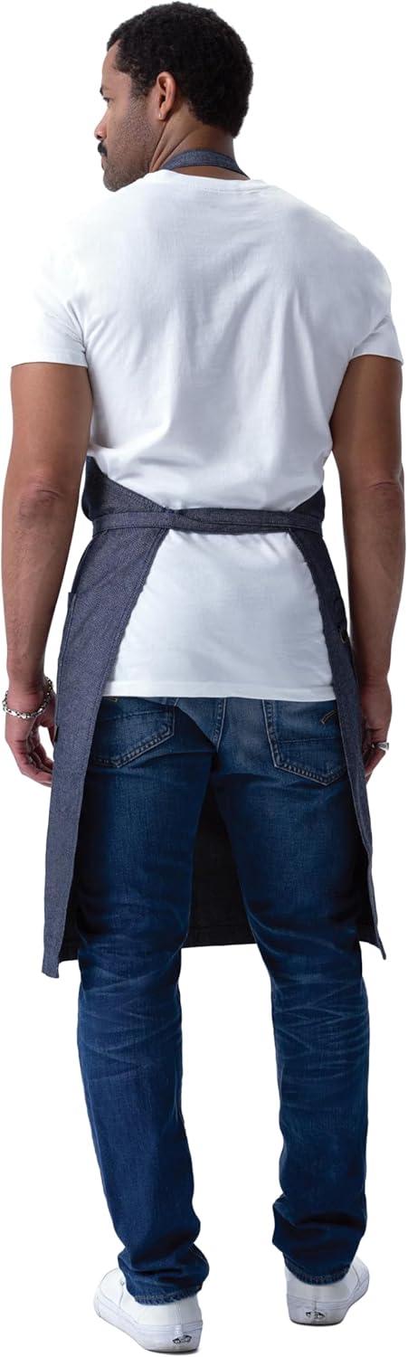imageChef Works Unisex Utility Bib ApronNavy Natural