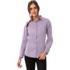 imageChef Works Custom Embroidered Womens Modern Chambray Dress ShirtPurple