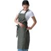 imageChef Works Unisex Utility Bib ApronOlive Natural