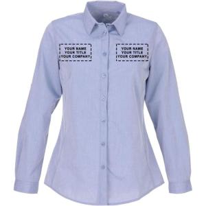 imageChef Works Custom Embroidered Womens Modern Chambray Dress ShirtBlue