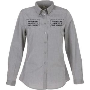 imageChef Works Custom Embroidered Womens Modern Chambray Dress ShirtGrey