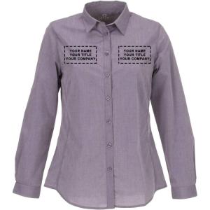 imageChef Works Custom Embroidered Womens Modern Chambray Dress ShirtPurple