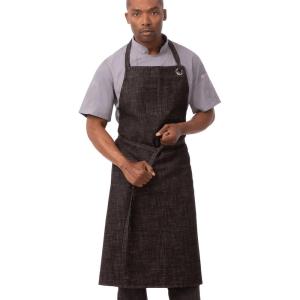 imageChef Works Unisex Corvallis Chefs Bib ApronBlack Burgundy