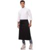 imageChef Works Custom Unisex Bistro ApronBlack W Wht Pinstripe