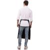 imageChef Works Custom Unisex Bistro ApronBlack W Wht Pinstripe
