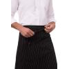 imageChef Works Custom Unisex Bistro ApronBlack W Wht Pinstripe