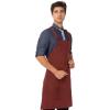 imageChef Works Custom Unisex Uptown CrossBack Bib ApronRed Navy