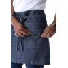 imageChef Works Unisex Craftsman Half Bistro Apron Indigo Blue One Size