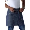 imageChef Works Unisex Craftsman Half Bistro Apron Indigo Blue One Size