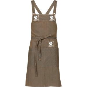 imageChef Works Custom Unisex Uptown CrossBack Bib ApronBlue Taupe