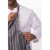 imageChef Works Unisex English Chef ApronGrey W Wht Stripe