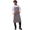 imageChef Works Unisex English Chef ApronGrey W Wht Stripe