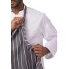 imageChef Works Unisex English Chef ApronGrey W Wht Stripe