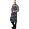 imageChef Works Unisex English Chef ApronNavy W Chalk Stripe