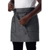 imageChef Works Unisex Utility Half Bistro ApronBlack Natural