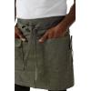 imageChef Works Unisex Utility Half Bistro ApronOlive Natural