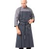 imageChef Works Unisex English Chef ApronNavy W Chalk Stripe