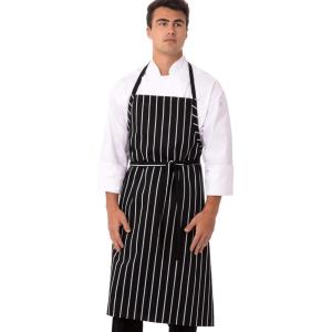 imageChef Works Unisex English Chef ApronBlack W Chalk Stripe