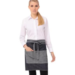imageChef Works Unisex Manhattan Half Bistro ApronIndigo Blue