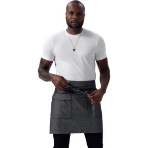 imageChef Works Unisex Utility Half Bistro ApronBlack Natural