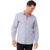 imageChef Works Mens Modern Gingham Long Sleeve Dress ShirtStrong Blue