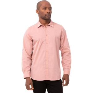 imageChef Works Mens Modern Chambray Dress ShirtCinnamon