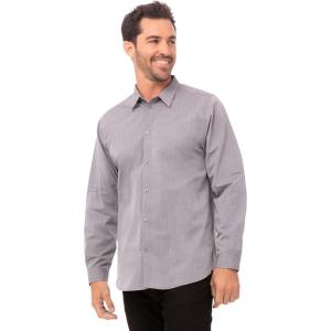 imageChef Works Mens Modern Chambray Dress ShirtGrey