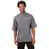 imageChef Works Custom Mens Valais VSeries Chef CoatDark Grey W Black Contr