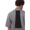 imageChef Works Custom Mens Valais VSeries Chef CoatDark Grey W Black Contr