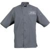 imageChef Works Custom Mens Valais VSeries Chef CoatDark Grey W Black Contr