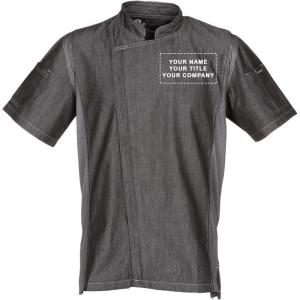 imageChef Works Custom Embroidered Mens Delancey Chef CoatBlack
