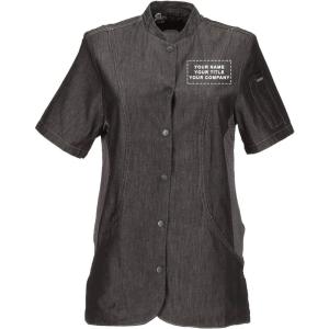 imageChef Works Custom Embroidered Womens Chelsea Chef CoatBlack