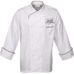 imageChef Works Custom Mens Monte Carlo Premium Cotton Chef CoatWhite
