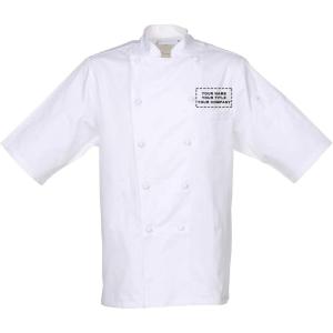 imageChef Works Customized Unisex Capri Premium Cotton Chef CoatWhite