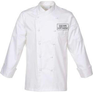 imageChef Works Embroidered Mens Milan Premium Cotton Chef CoatWhite