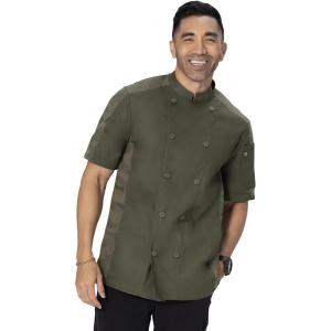 imageChef Works Mens Mojave Short Sleeve Chef CoatOlive