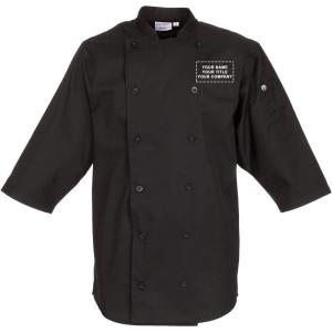 imageChef Works Personalized Mens Lisbon Chef CoatBlack