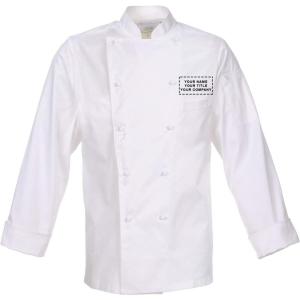 imageChef Works Personalized Mens Madrid Premium Cotton Chef CoatWhite