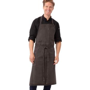 imageChef Works Unisex Dorset Chefs Bib ApronPewter