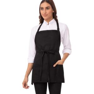 imageChef Works Unisex Three Pocket Apron Black Plus Size