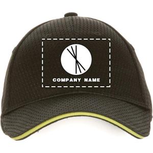image:imageChef Works Custom Embroidered Cool Vent Baseball Cap with Lime Trim