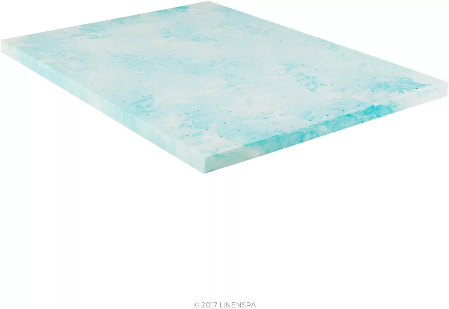 imageLINENSPA 3 Inch Gel Swirl Memory Foam Mattress Topper  Cooling Gel Infused  Pressure Relieving  CertiPUR Certified  QueenFull