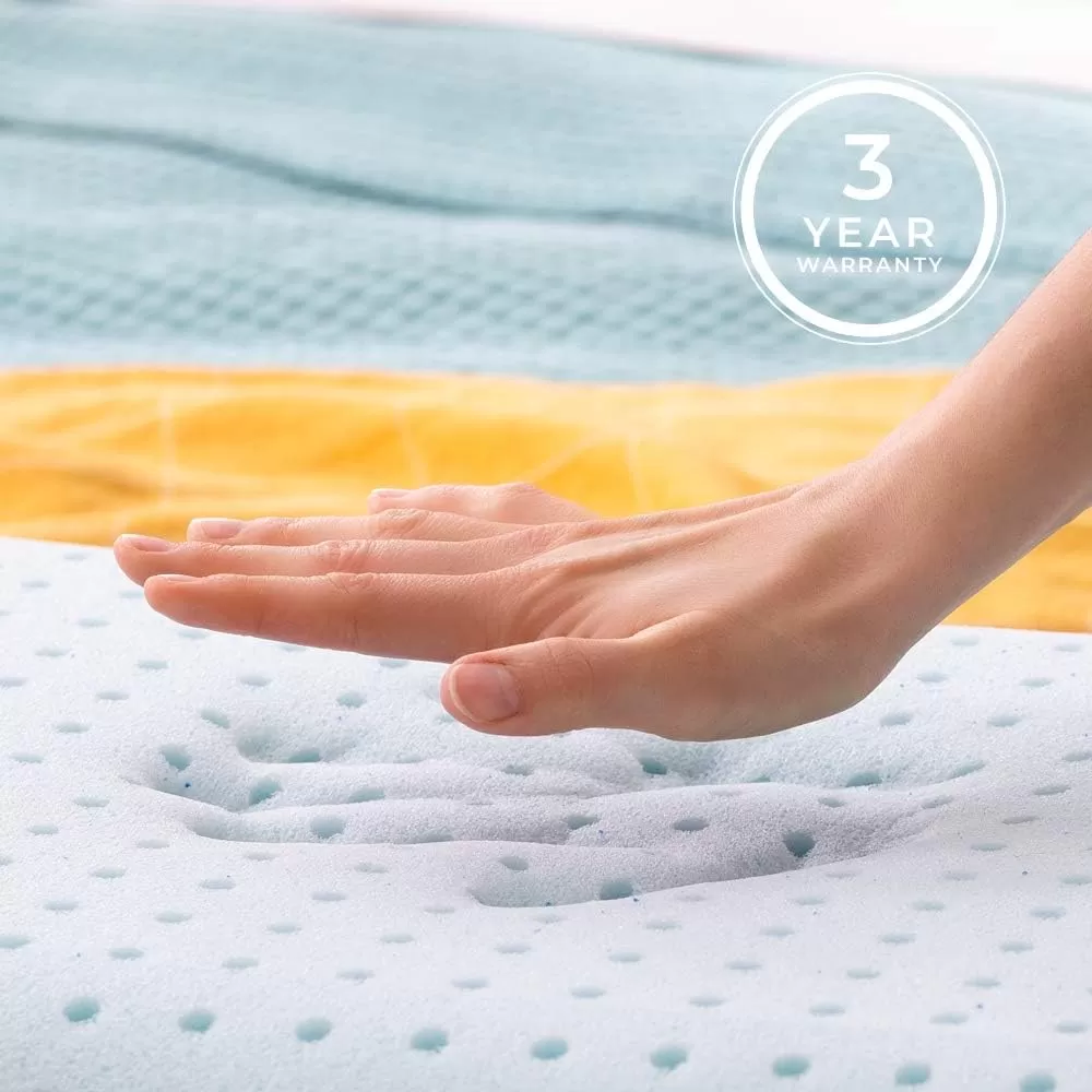 imageLINENSPA Pillow  Ventilated Gel  Memory Foam Pillows for Neck Support  Great for Side Back and Stomach Sleepers  King SizeBlue