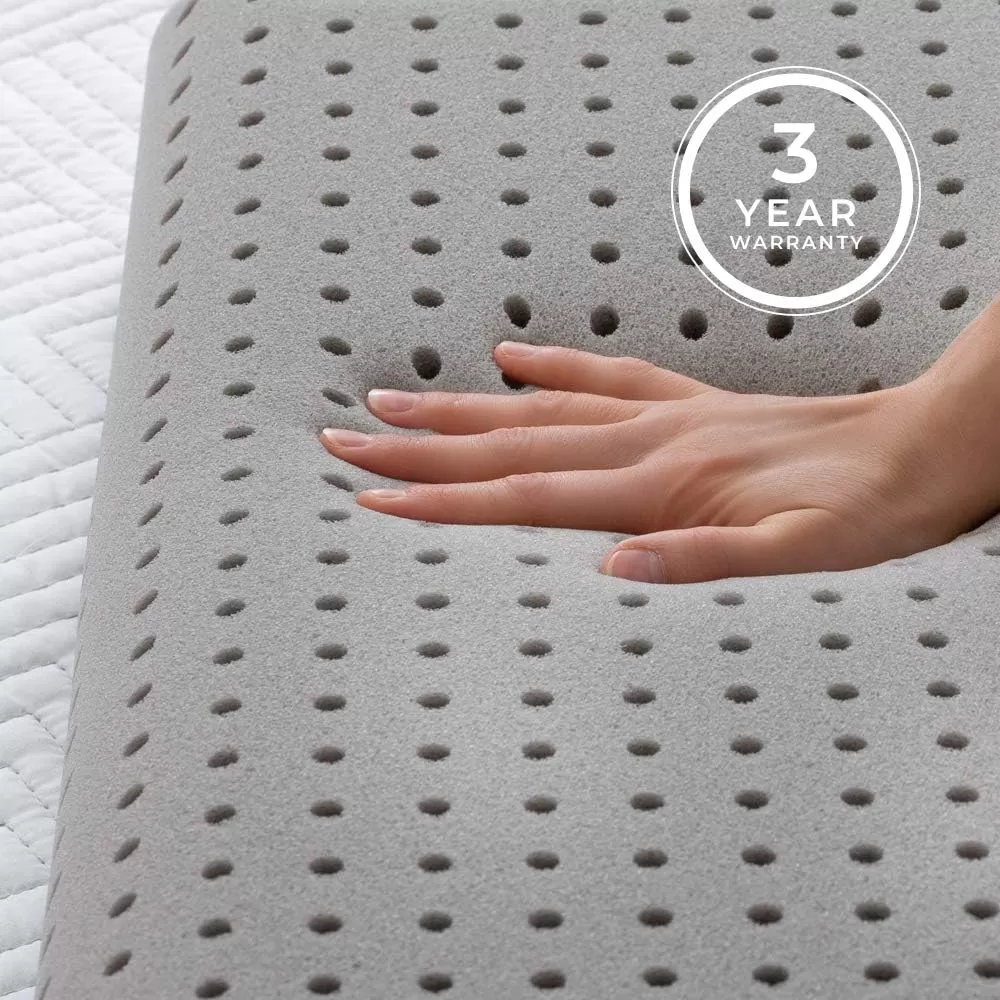 imageLINENSPA Pillow  Ventilated Gel  Memory Foam Pillows for Neck Support  Great for Side Back and Stomach Sleepers  King SizeCharcoal
